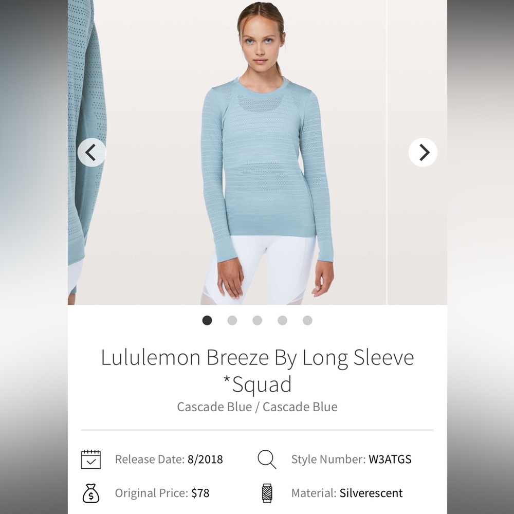 Lululemon Breeze by long sleeve